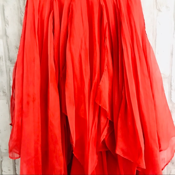 Casting Orange Strapless High Low Dress - Picture 4 of 10